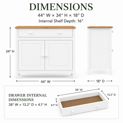 Sideboards & Buffets 2 Doors and 1 Drawer