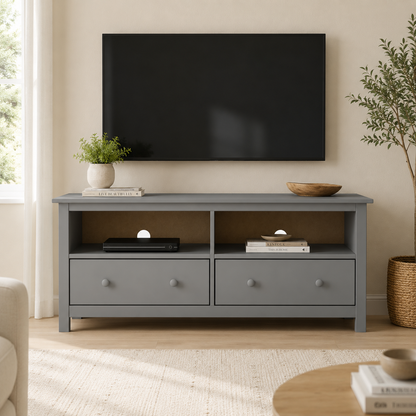 Handcrafted Solid Wood TV Stand