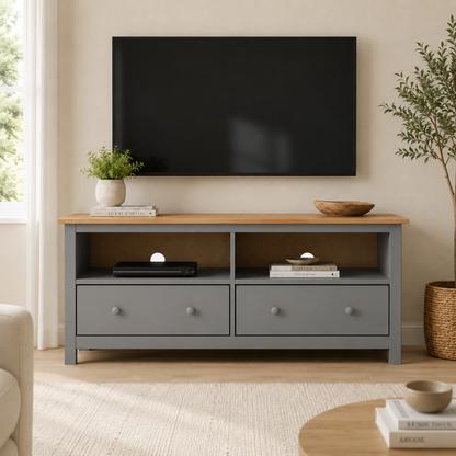 Handcrafted Solid Wood TV Stand