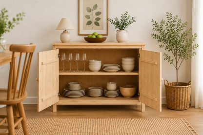 Solid Wood Sideboard Buffet Cabinet with Doors
