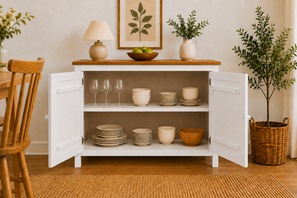 Solid Wood Sideboard Buffet Cabinet with Doors