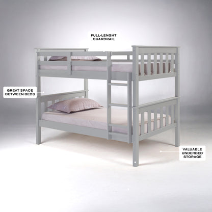 Twin Over Twin Solid Wood Bunk Bed