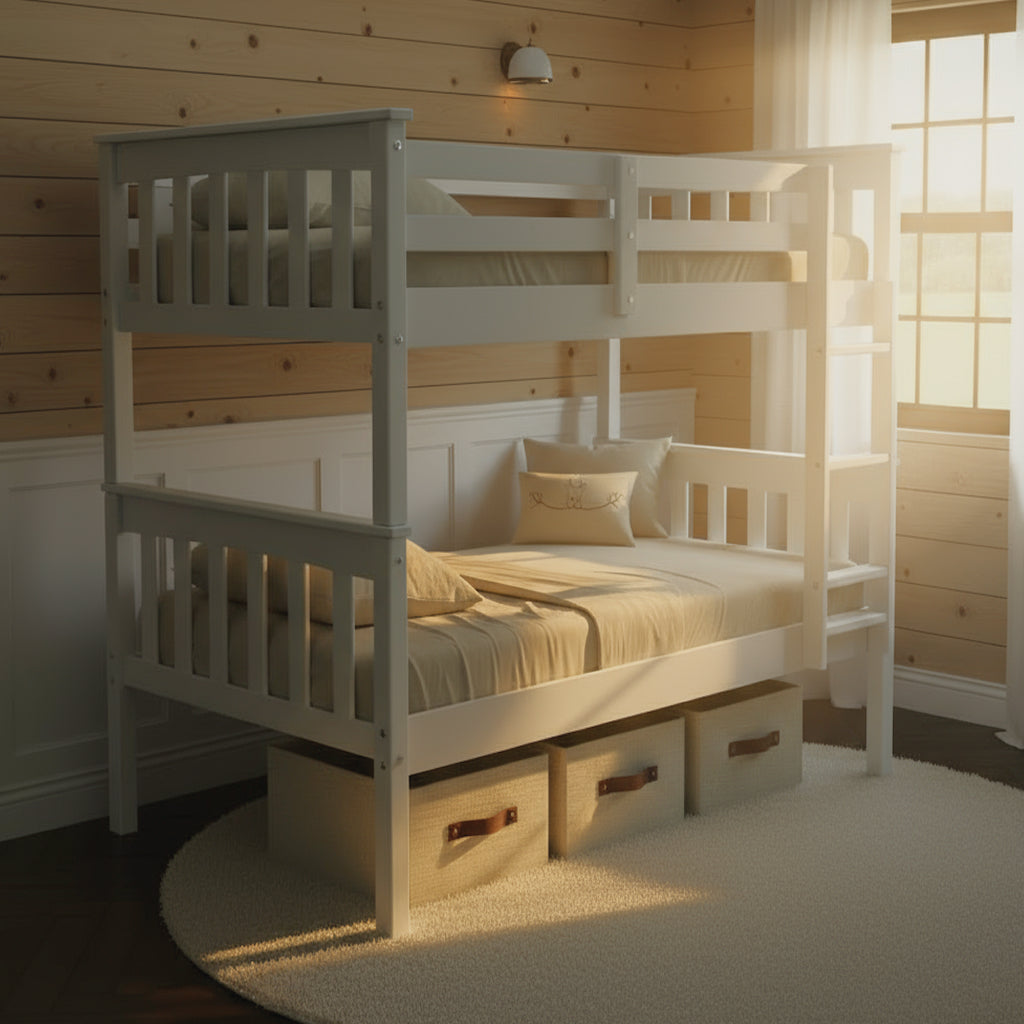 Twin Over Twin Solid Wood Bunk Bed