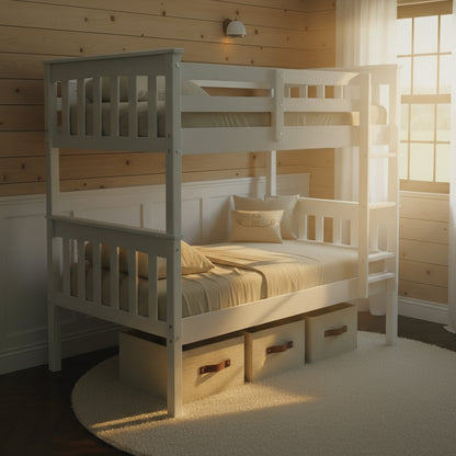 Twin Over Twin Solid Wood Bunk Bed