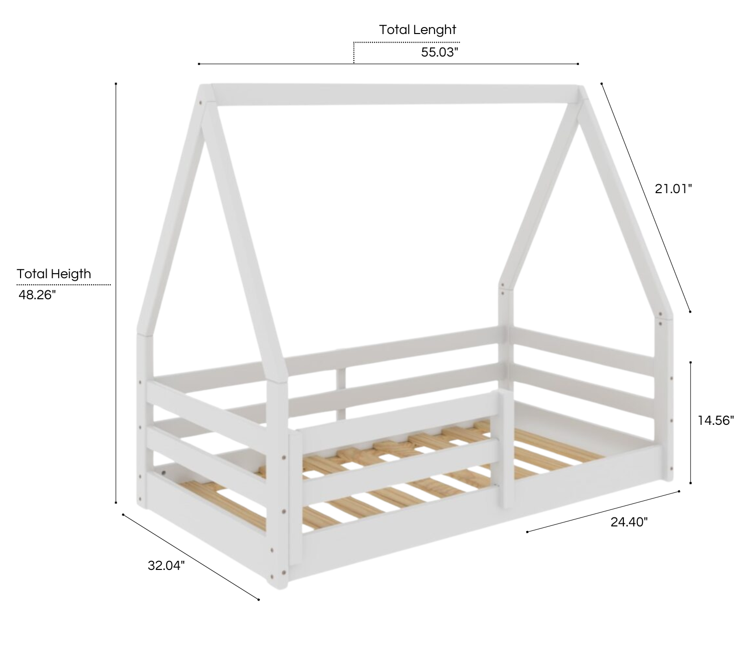 Toddler Size Floor Bed, Montessori – Fromthetreefurniture