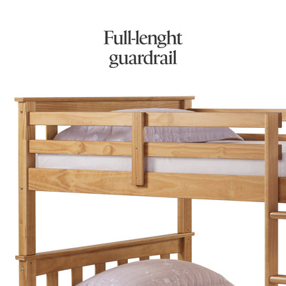 Twin Over Twin Solid Wood Bunk Bed