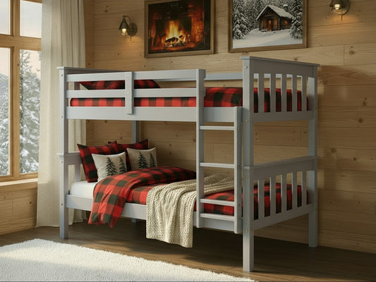 Twin Over Twin Solid Wood Bunk Bed