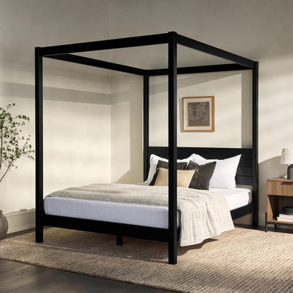 Solid Pine Canopy Bed, Queen Size