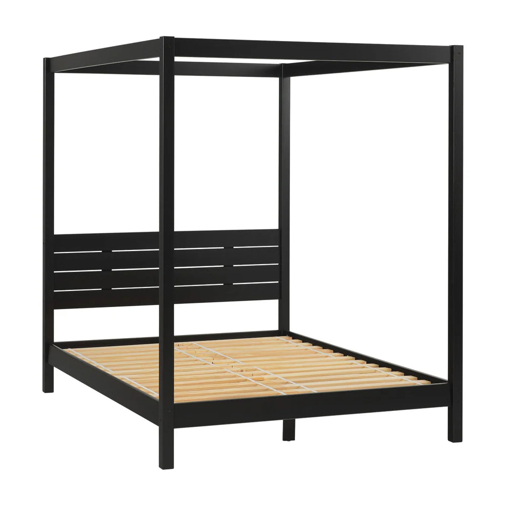 Solid Pine Canopy Bed, Queen Size