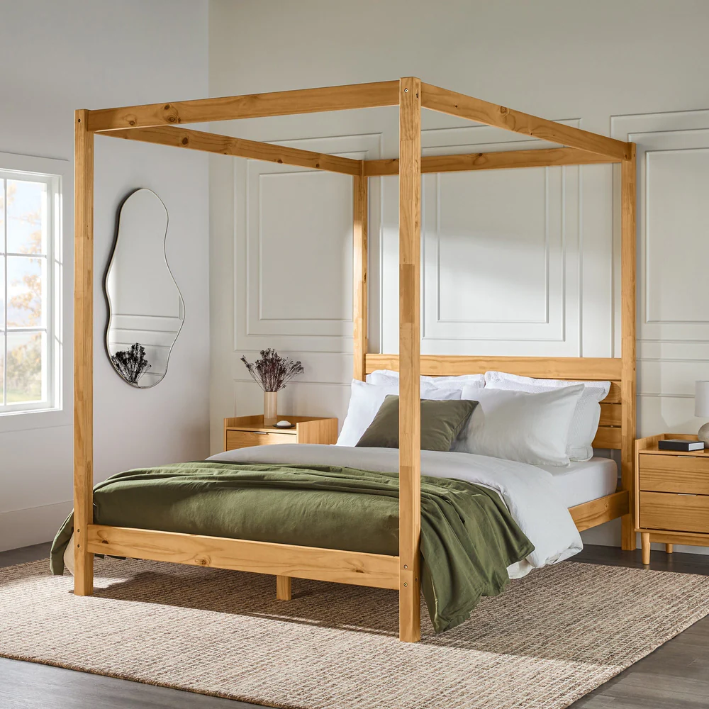 Solid Wood Canopy Bed