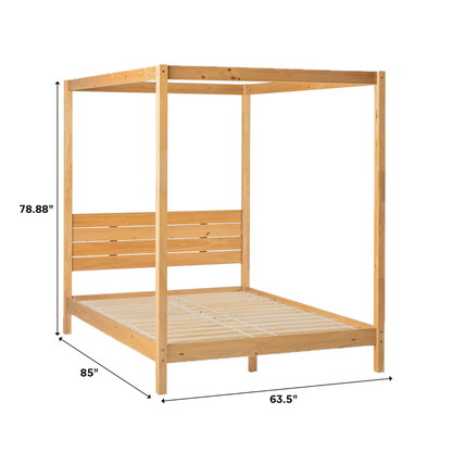 Solid Wood Canopy Bed