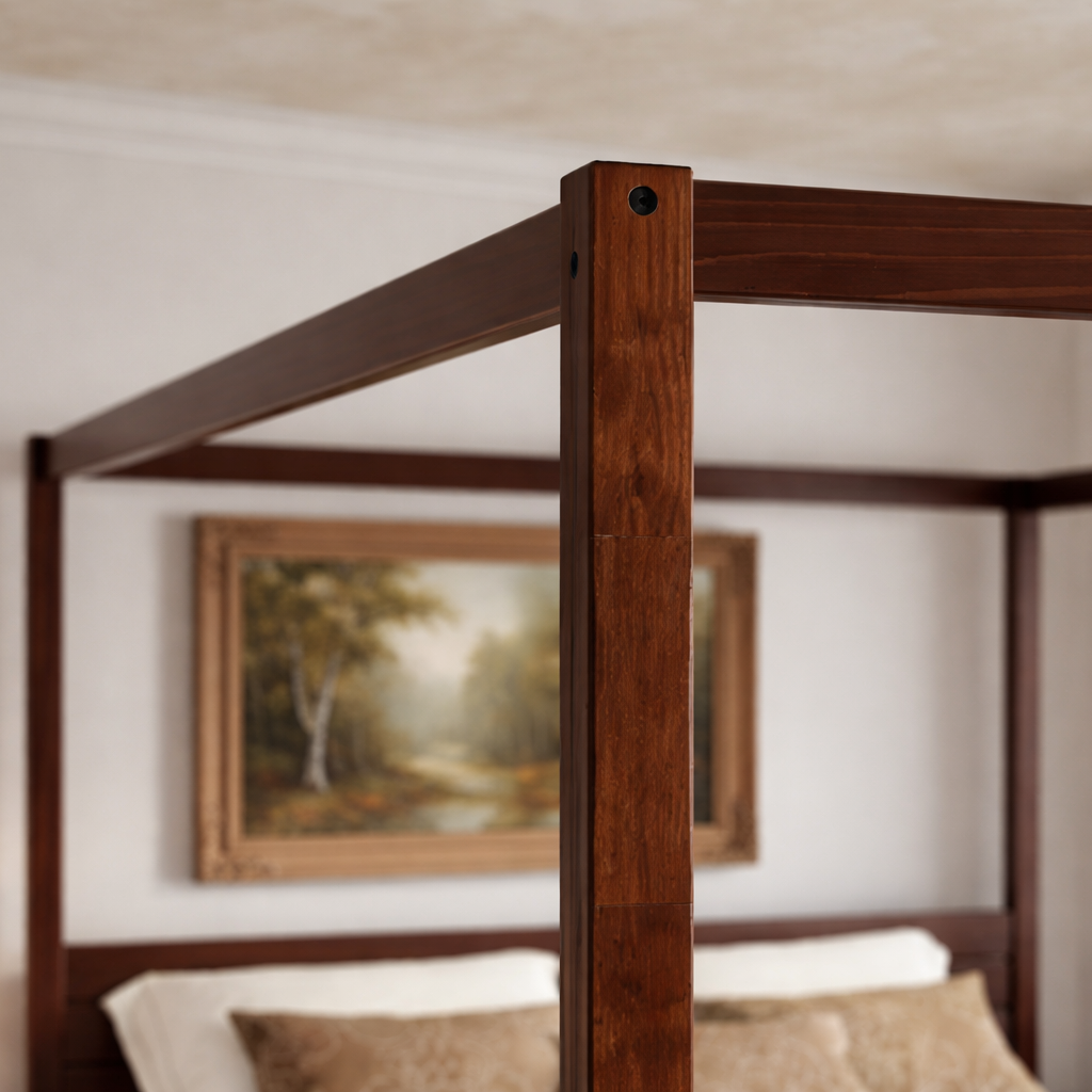 Solid Wood Canopy Bed