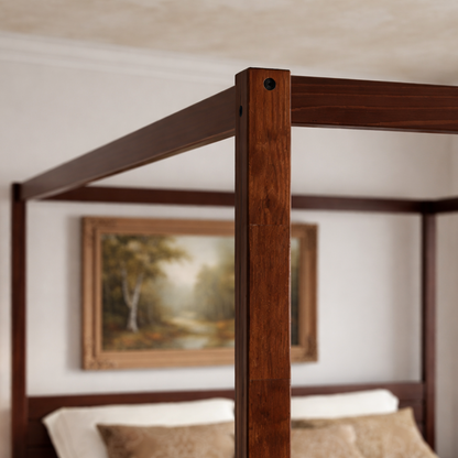 Solid Wood Canopy Bed