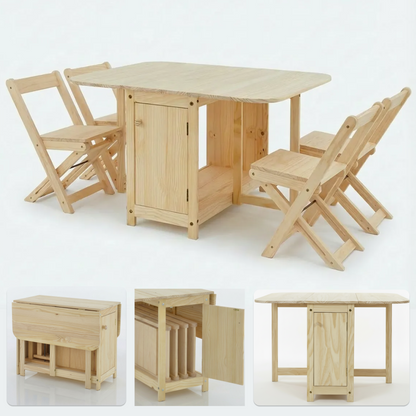 Folding Dining Table & Chair Set