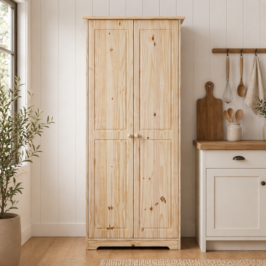 Cabinet Pantry 2 Doors Solid Wood