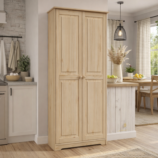 Cabinet Pantry 2 Doors Solid Wood