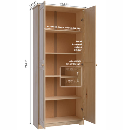 Cabinet Pantry 2 Doors Solid Wood