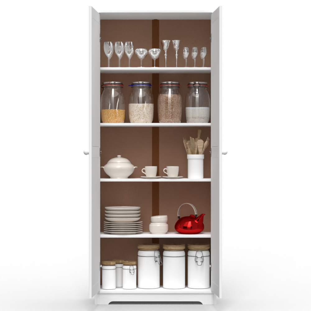Cabinet Pantry 2 Doors Solid Wood