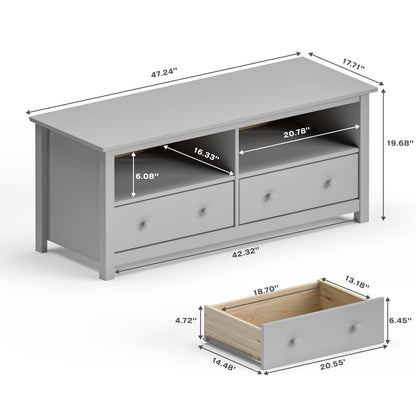 Handcrafted Solid Wood TV Stand