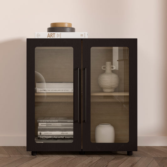 Arden Tall Storage Cabinet with Glass Door
