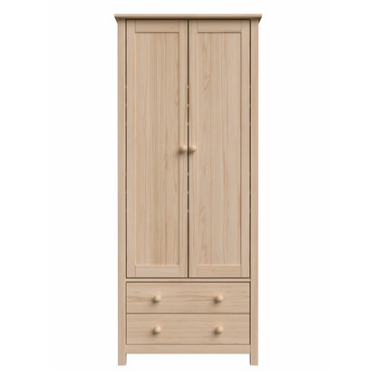 Wardrobe 2 Door and 2 Dresser Unfinished