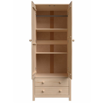 Wardrobe 2 Door and 2 Dresser Unfinished