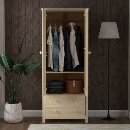 Wardrobe 2 Door and 2 Dresser Unfinished
