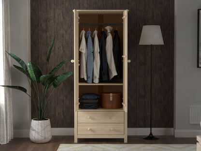 Wardrobe 2 Door and 2 Dresser Unfinished