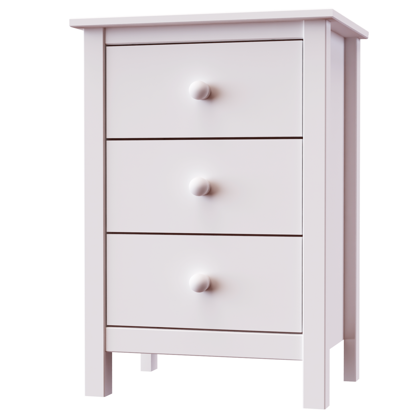 Nightstand Extra Tall 3 Drawer Solid Wood