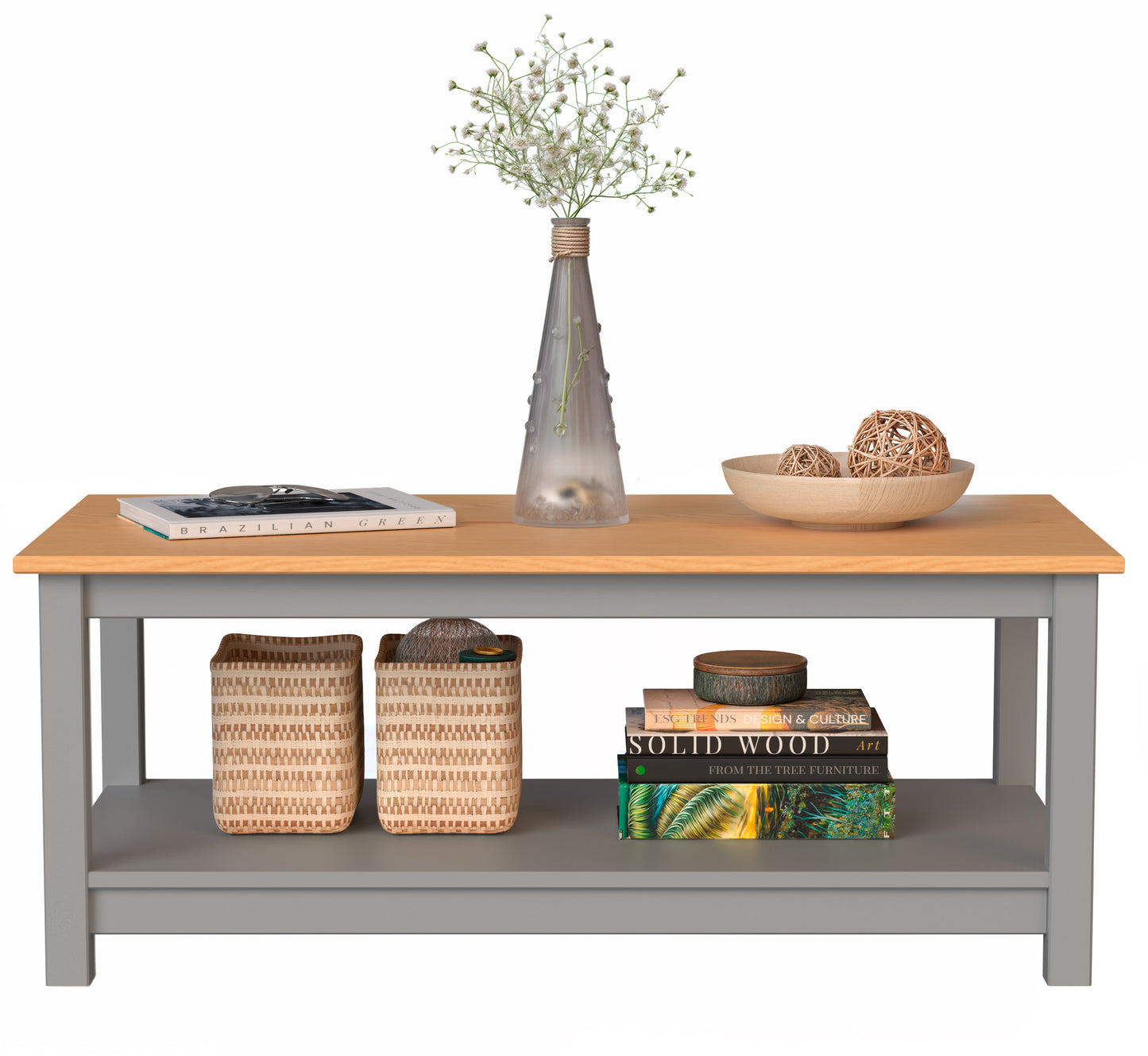 Coffee Table with Storage Shelf