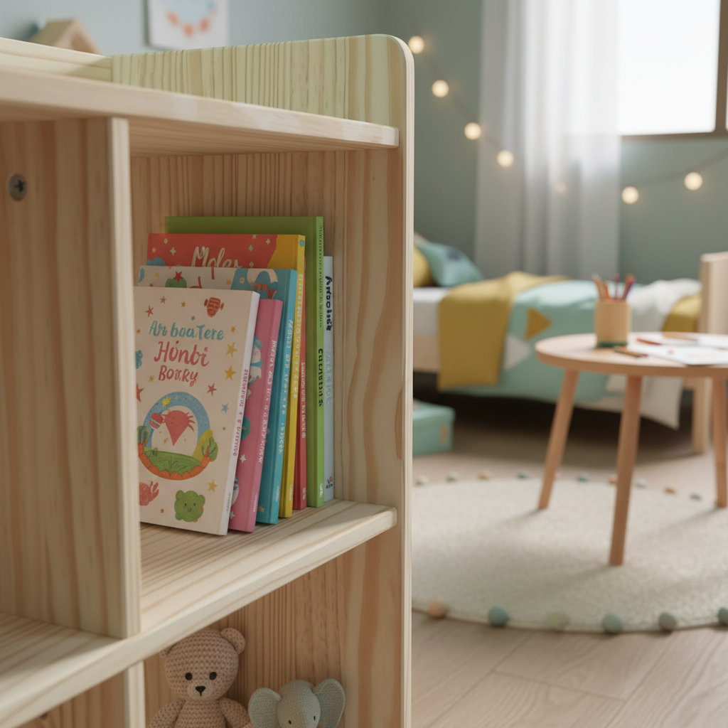 Montessori Tier Bookcase Unfinished for Kids