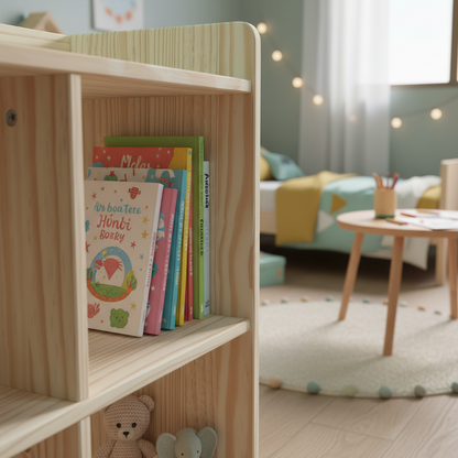 Montessori Tier Bookcase Unfinished for Kids