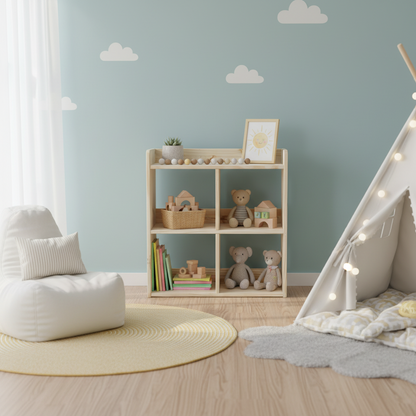 Montessori Tier Bookcase Unfinished for Kids