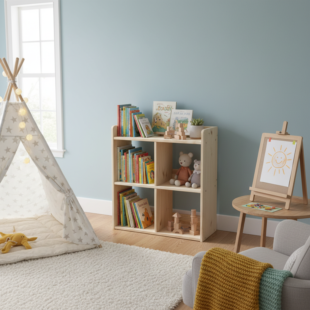 Montessori Tier Bookcase Unfinished for Kids