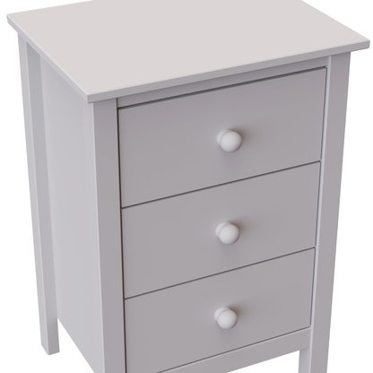 Nightstand Extra Tall 3 Drawer Solid Wood