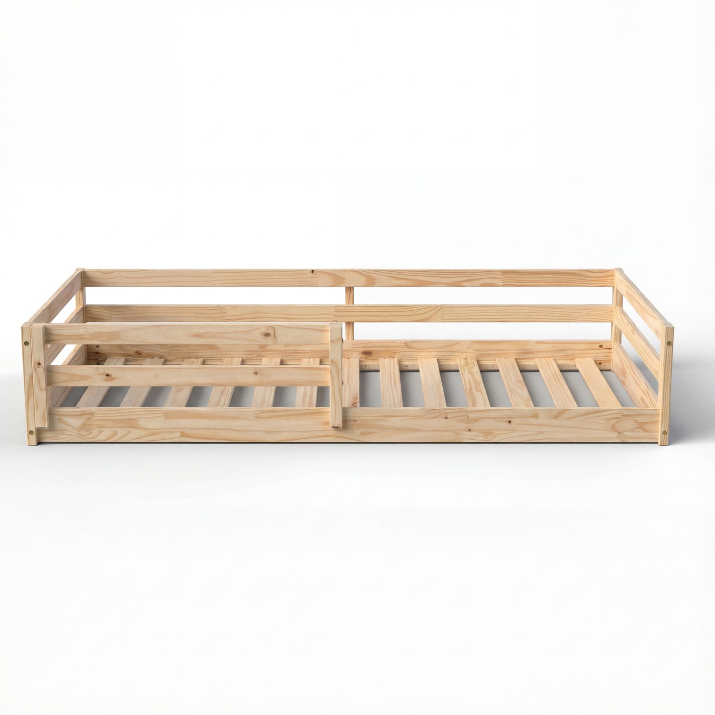 From the Tree Furniture Twin Size Floor Bed Frame, Solid Wood Montessori Bed for Toddlers & Kids