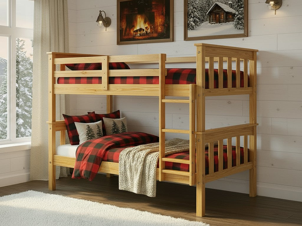 Twin Over Twin Solid Wood Bunk Bed