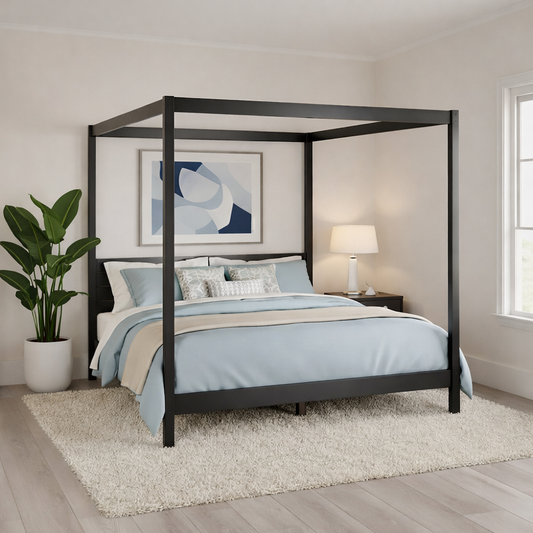 Solid Wood Canopy Bed