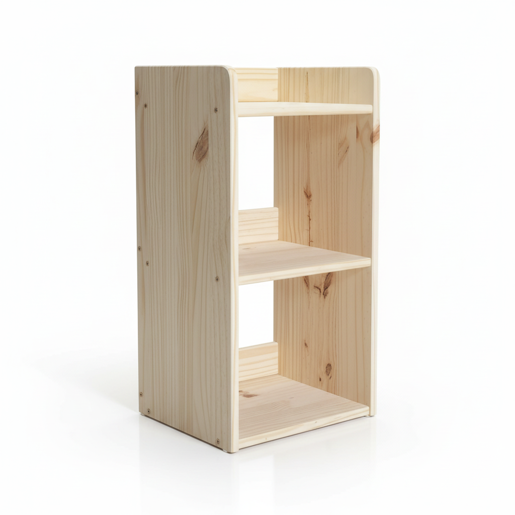 Montessori Tier Bookcase Unfinished for Kids