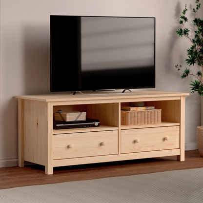 Handcrafted Solid Oak TV Stand Entertainment Center