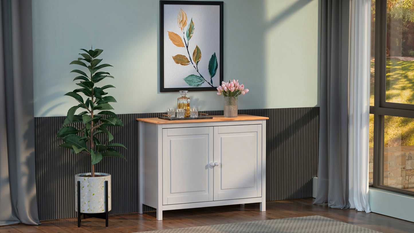 Solid Wood Sideboard Buffet Cabinet with Doors