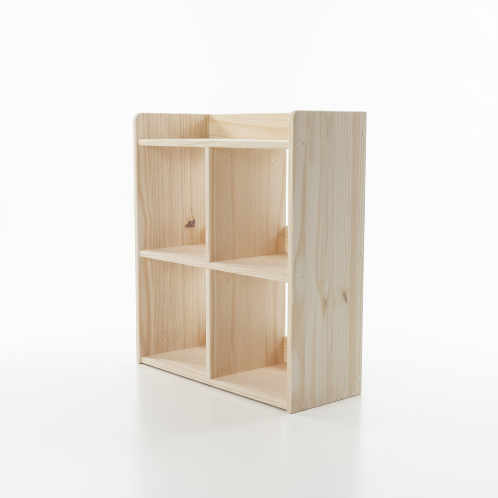 Montessori Tier Bookcase Unfinished for Kids