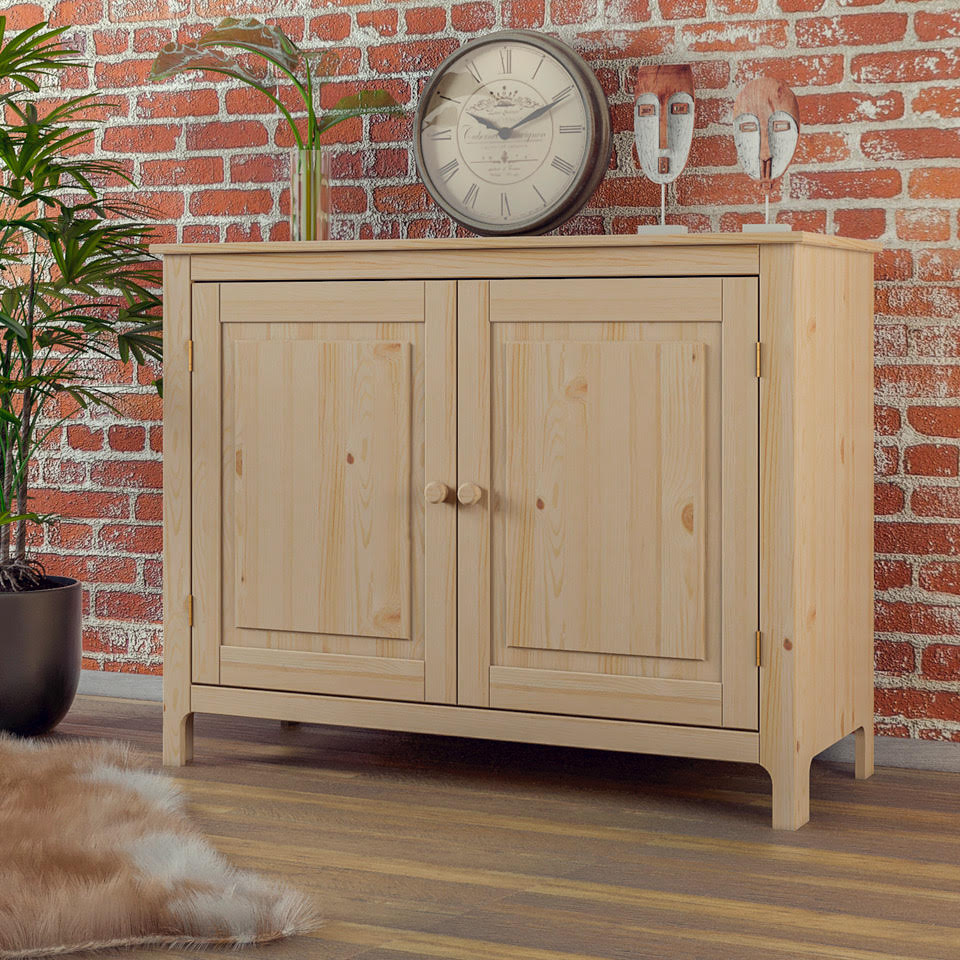 Solid wood store sideboard unfinished